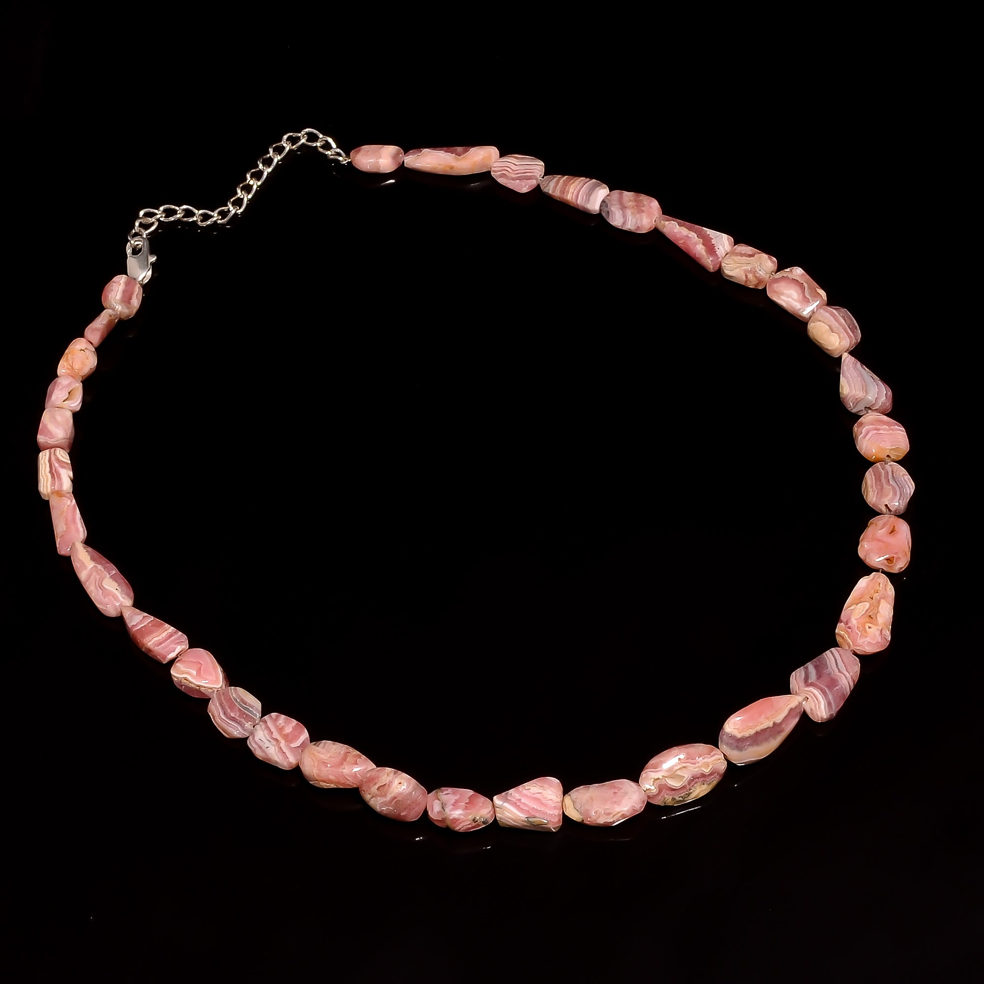 Natural Red Rhodochrosite Beaded Fine Gemstone Necklace