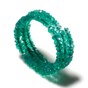 Natural Green Green Onyx Solitaire Fine Gemstone Ring