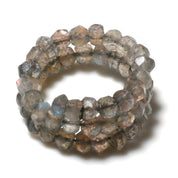 Natural Dark Gray Labradorite Solitaire Fine Gemstone Ring