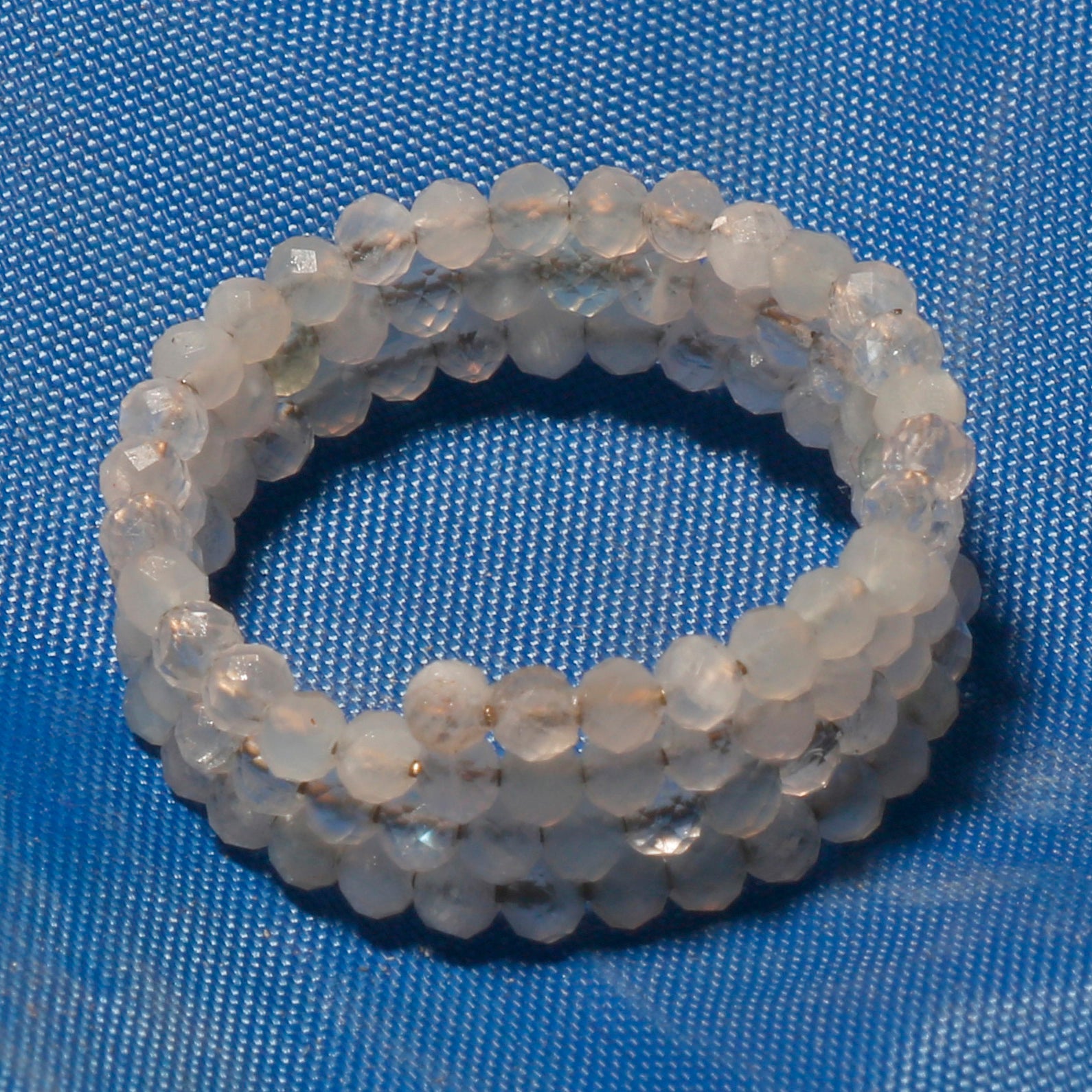 Natural White Moonstone Solitaire Fine Gemstone Ring