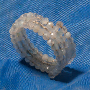 Natural White Moonstone Solitaire Fine Gemstone Ring