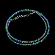 Welo Fire Ethiopian Opal Plain Ball Beads Necklace | 925 Sterling Silver Jewelry | October Birthstone | Healing Power Root Chakra