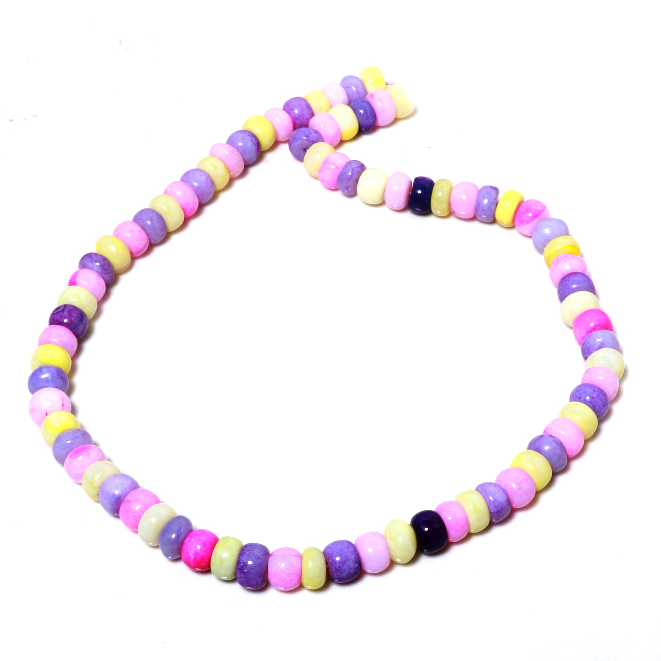 Natural Opal Multi Color Rondelle Beaded Necklace | 925 Sterling Silver Jewelry | October Birthstone | Healing Power Root Chakra