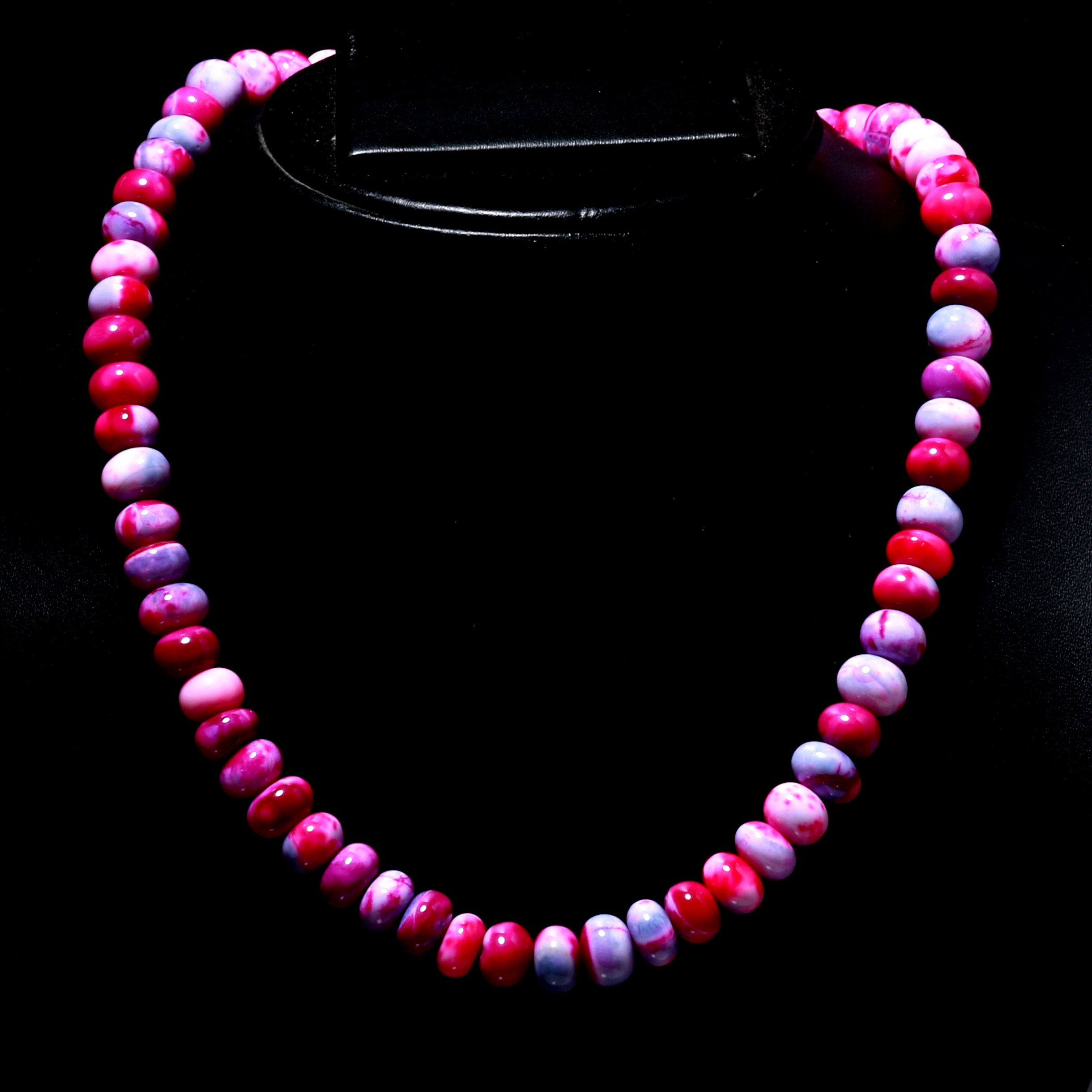 Natural Opal Multi Color Rondelle Beaded Necklace | 925 Sterling Silver Jewelry | October Birthstone | Healing Power Root Chakra