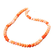 Natural Blue Opal Rondelle Beaded Necklace | 925 Sterling Silver Jewelry | October Birthstone | Healing Power Root Chakra
