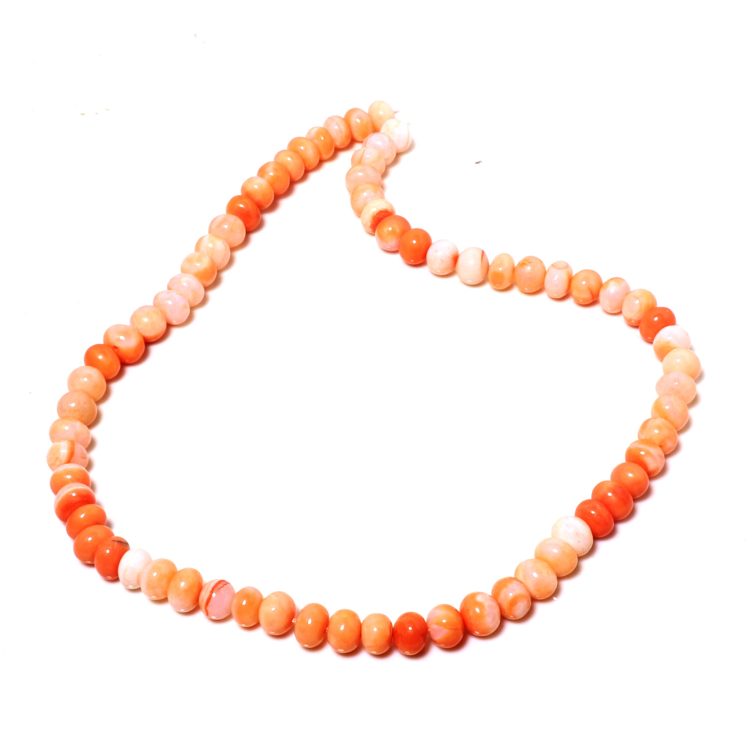 Natural Blue Opal Rondelle Beaded Necklace | 925 Sterling Silver Jewelry | October Birthstone | Healing Power Root Chakra