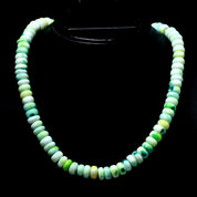Natural Blue Opal Rondelle Beaded Necklace | 925 Sterling Silver Jewelry | October Birthstone | Healing Power Root Chakra
