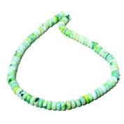 Natural Blue Opal Rondelle Beaded Necklace | 925 Sterling Silver Jewelry | October Birthstone | Healing Power Root Chakra