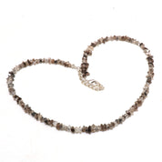 Natural Diamond Quartz Beaded Necklace | 925 Sterling Silver Jewelry | Birthstone Gift | Adjustable Chain Necklace