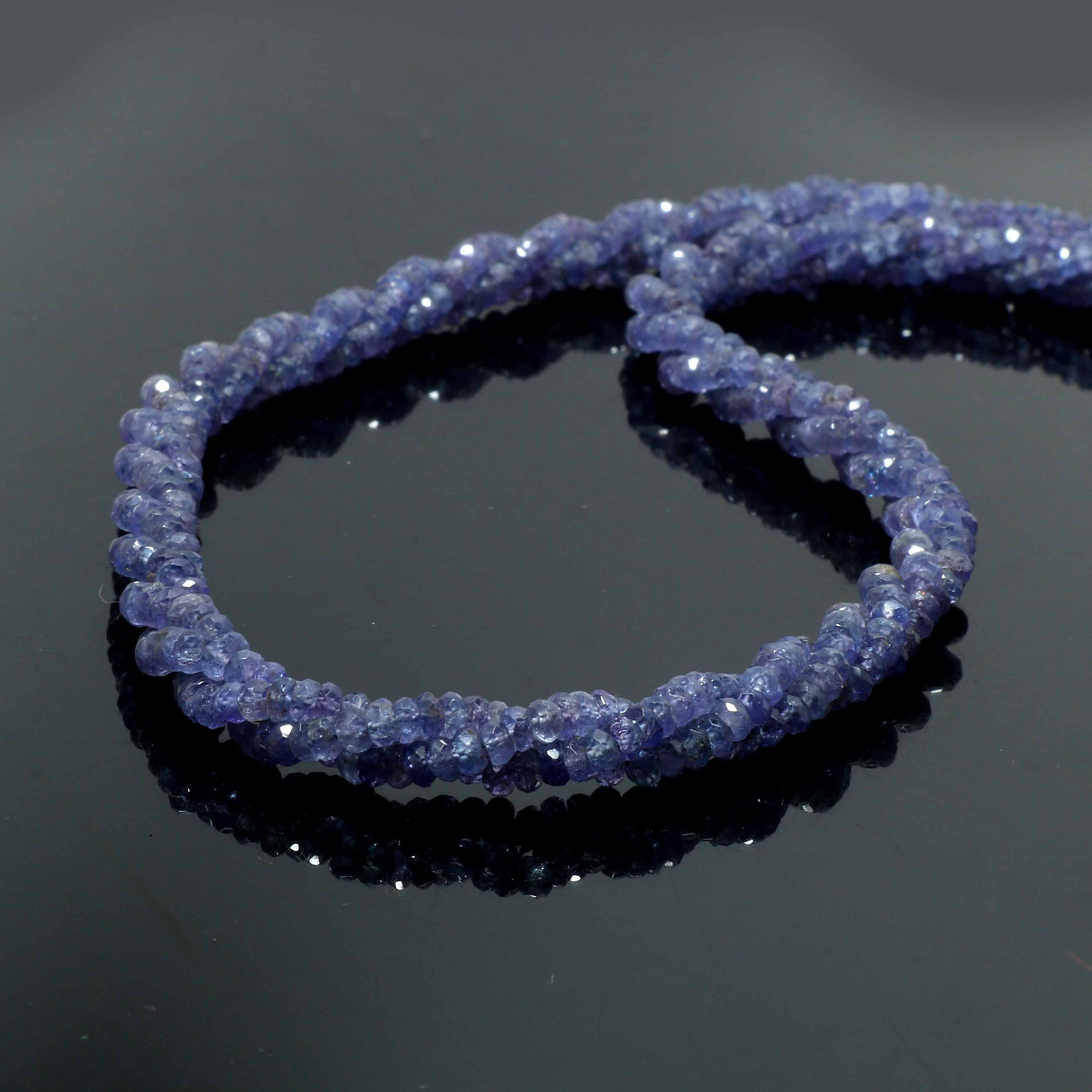 925 Sterling Silver Amethyst Beaded Twisted Necklace | Natural Gemstone Fine Jewelry | February Birthstone | Healing Power Crystals