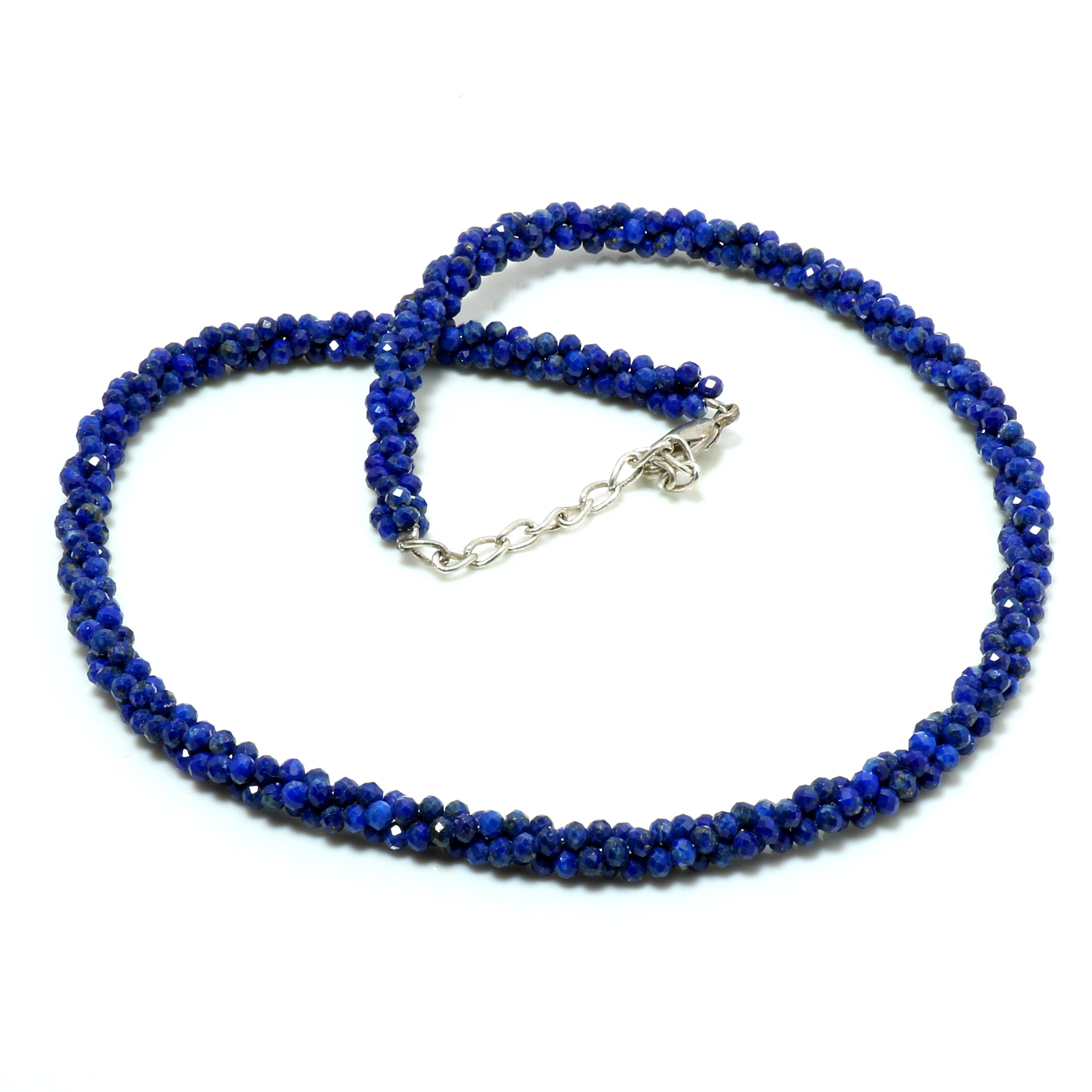 925 Sterling Silver Amethyst Beaded Twisted Necklace | Natural Gemstone Fine Jewelry | February Birthstone | Healing Power Crystals