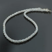 925 Sterling Silver Amethyst Beaded Twisted Necklace | Natural Gemstone Fine Jewelry | February Birthstone | Healing Power Crystals