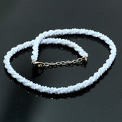 925 Sterling Silver Peruvian Opal Beaded Twisted Necklace | Natural Gemstone Fine Jewelry | Healing Power Crystals | October Birthstone