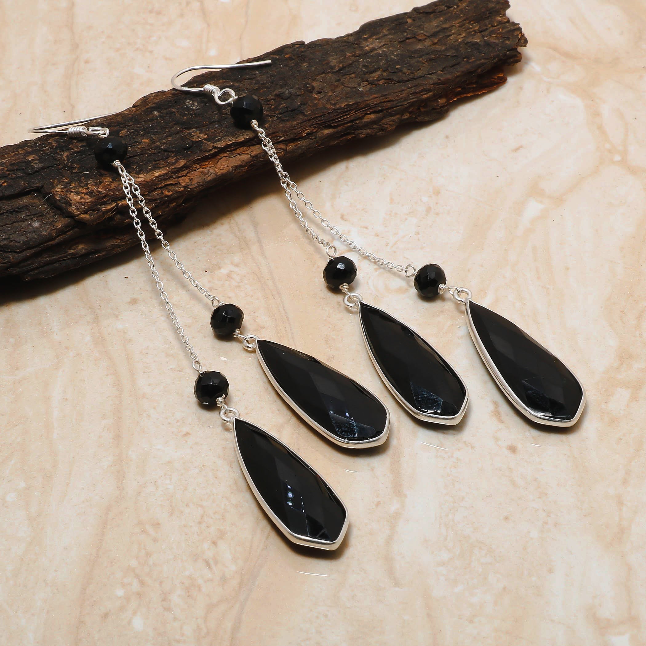 Elegant Sterling Silver Earring, Handmade Dangle Jewelry for Women, Healing Power Birthstone Earrings,