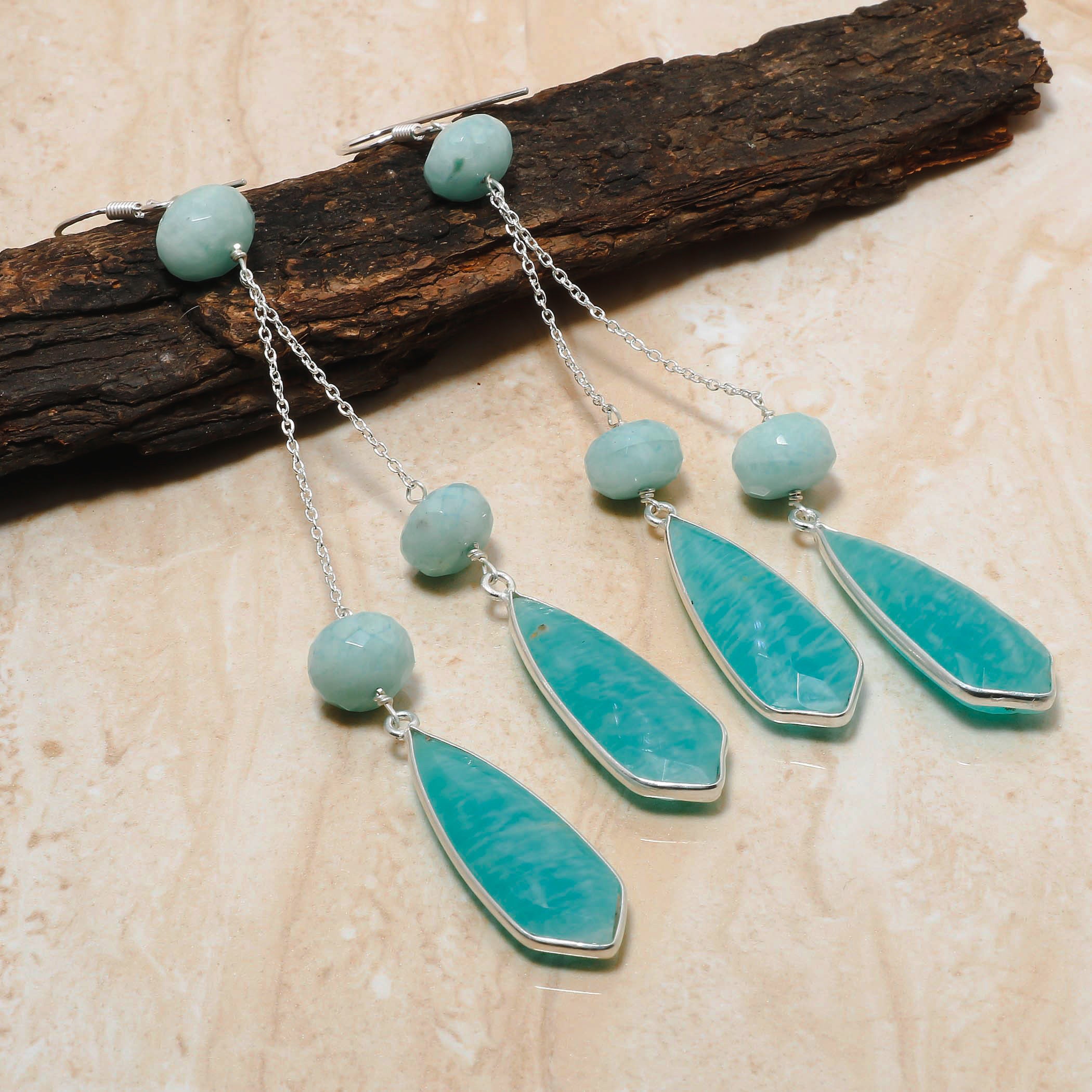 Elegant Sterling Silver Earring, Handmade Dangle Jewelry for Women, Healing Power Birthstone Earrings,
