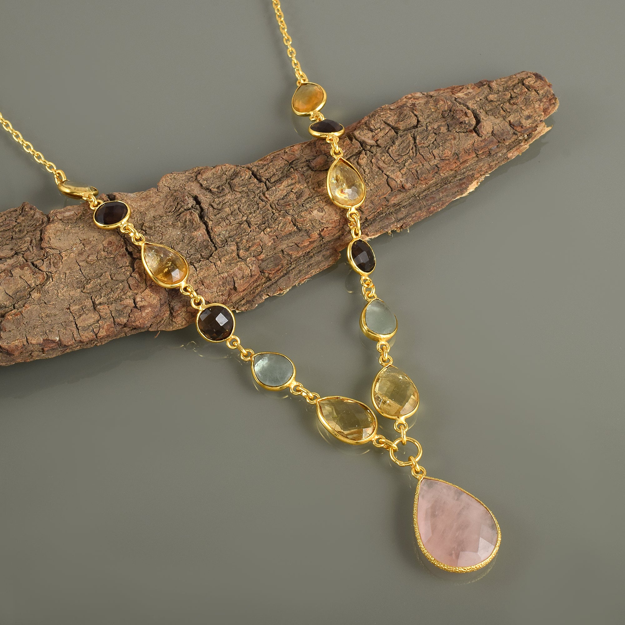 Birthstone Charm Necklace, Sterling Silver Gold Plated Round Pendant, Accessory for Personalized Gift Giving