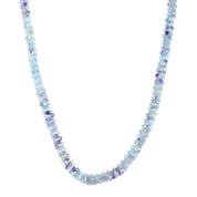 925 Sterling Silver Natural Fluorite Necklace | Rondelle Beaded Fine Jewelry | February Birthstone Gift
