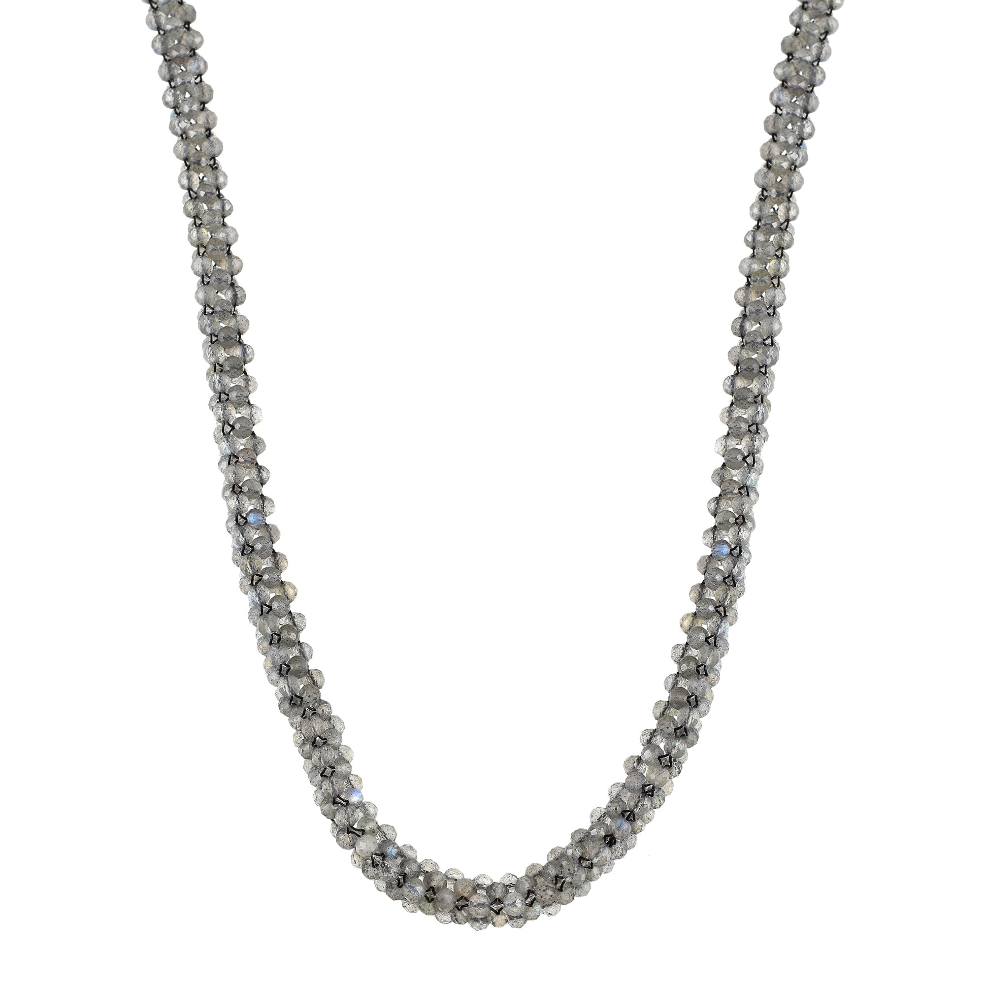925 Sterling Silver Natural Fluorite Necklace | Rondelle Beaded Fine Jewelry | February Birthstone Gift