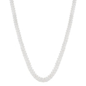 925 Sterling Silver Natural Fluorite Necklace | Rondelle Beaded Fine Jewelry | February Birthstone Gift