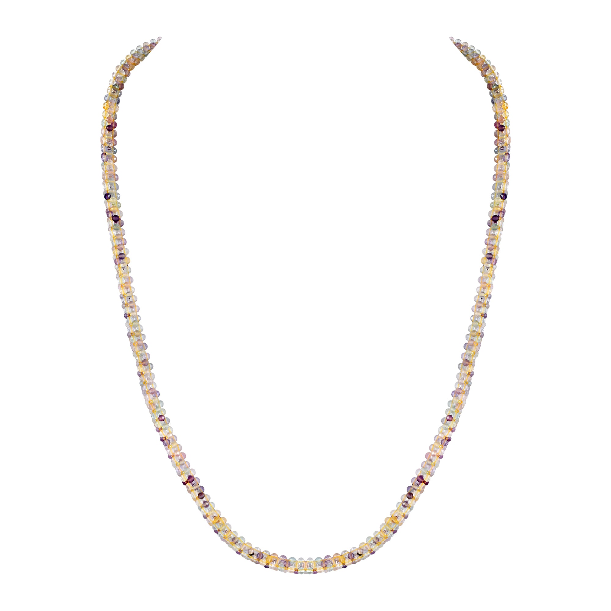 925 Sterling Silver Natural Hessonite Garnet Necklace | Rondelle Beaded Fine Jewelry | January Birthstone Gift