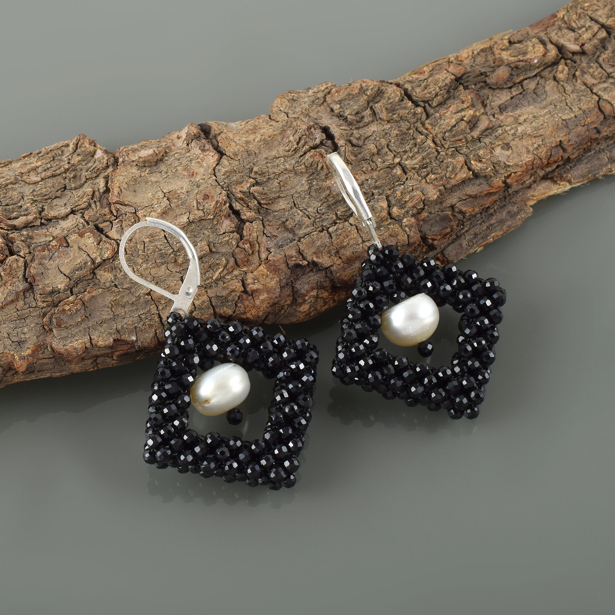 Stunning Drop & Dangle Birthstone Earring, Healing Power Jewelry, Black Spinel Silver Earrings