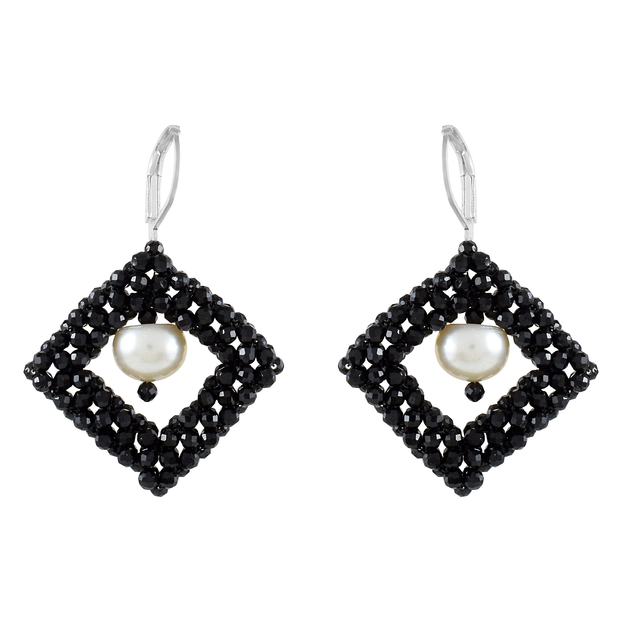 Stunning Drop & Dangle Birthstone Earring, Healing Power Jewelry, Black Spinel Silver Earrings