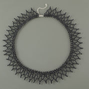 925 Sterling Silver Natural Black Spinel Necklace | Statement Fine Jewelry | August Birthstone Gift
