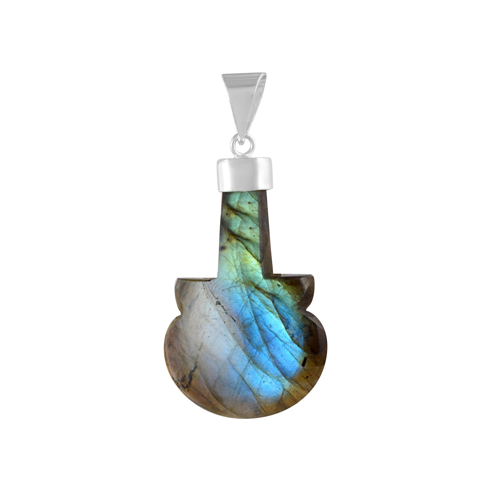Natural Dark Blue Labradorite Pendant Fine Gemstone Pendant