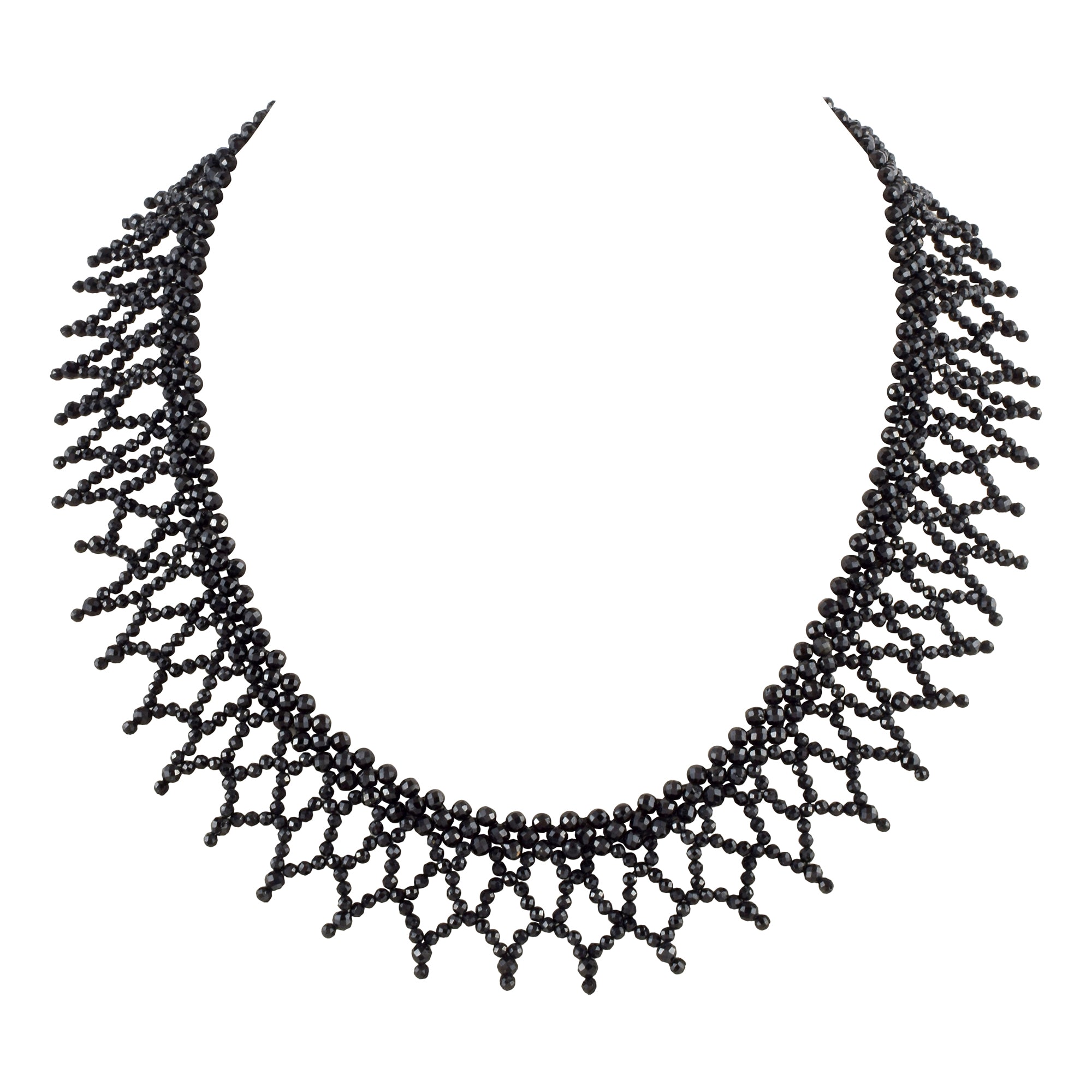 925 Sterling Silver Black Spinel Necklace – Bold Elegance | Root Chakra Protection