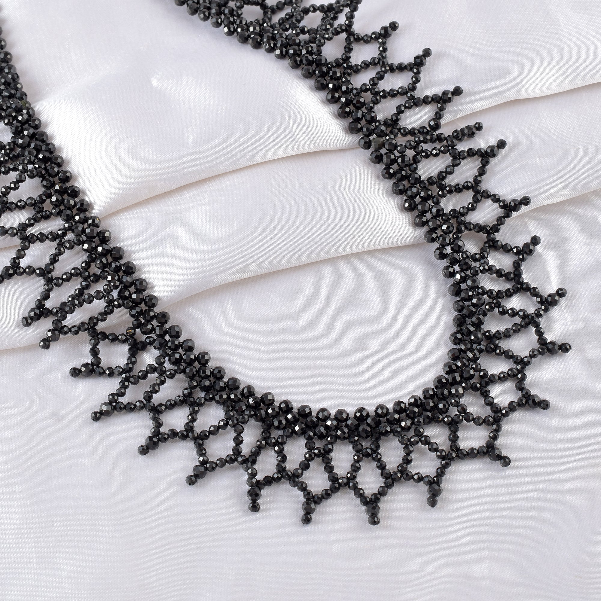 925 Sterling Silver Black Spinel Necklace – Bold Elegance | Root Chakra Protection