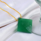 Sterling Silver Chain Pendant Necklace, Birthstone Healing Power Gold Plated Necklace, Birthstone Gift for Her
