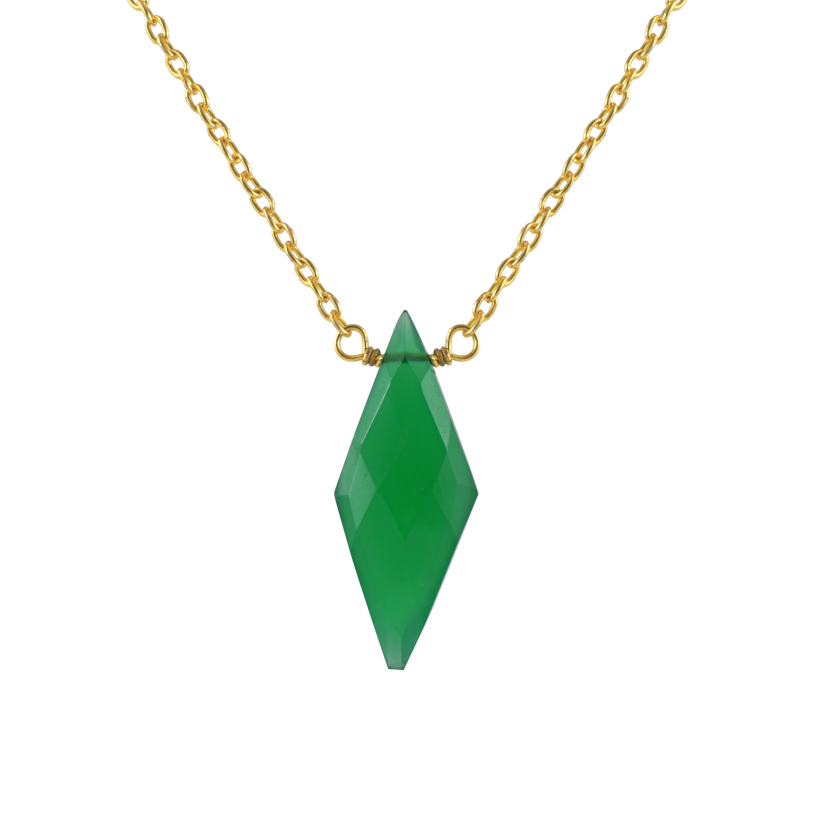 Sterling Silver Chain Pendant Necklace, Birthstone Healing Power Gold Plated Necklace, Birthstone Gift for Her