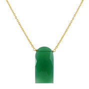 Birthstone Healing Power Pendant, Gold Plated Sterling Silver Chain Necklace, Unique Gift for Special Occasions