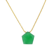 Birthstone Healing Power Pendant, Gold Plated Sterling Silver Chain Necklace, Unique Gift for Special Occasions