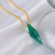 Birthstone Healing Power Pendant, Gold Plated Sterling Silver Chain Necklace, Unique Gift for Special Occasions