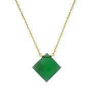 Birthstone Healing Power Pendant, Gold Plated Sterling Silver Chain Necklace, Unique Gift for Special Occasions