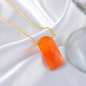 Sterling Silver Gold Plated Chain Pendant Necklace, Birthstone Healing Power Necklace, Birthstone Gift for Her