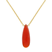 Elegant Sterling Silver Gold Plated Chain Gemstone Necklace, Birthstone Healing Power Jewelry