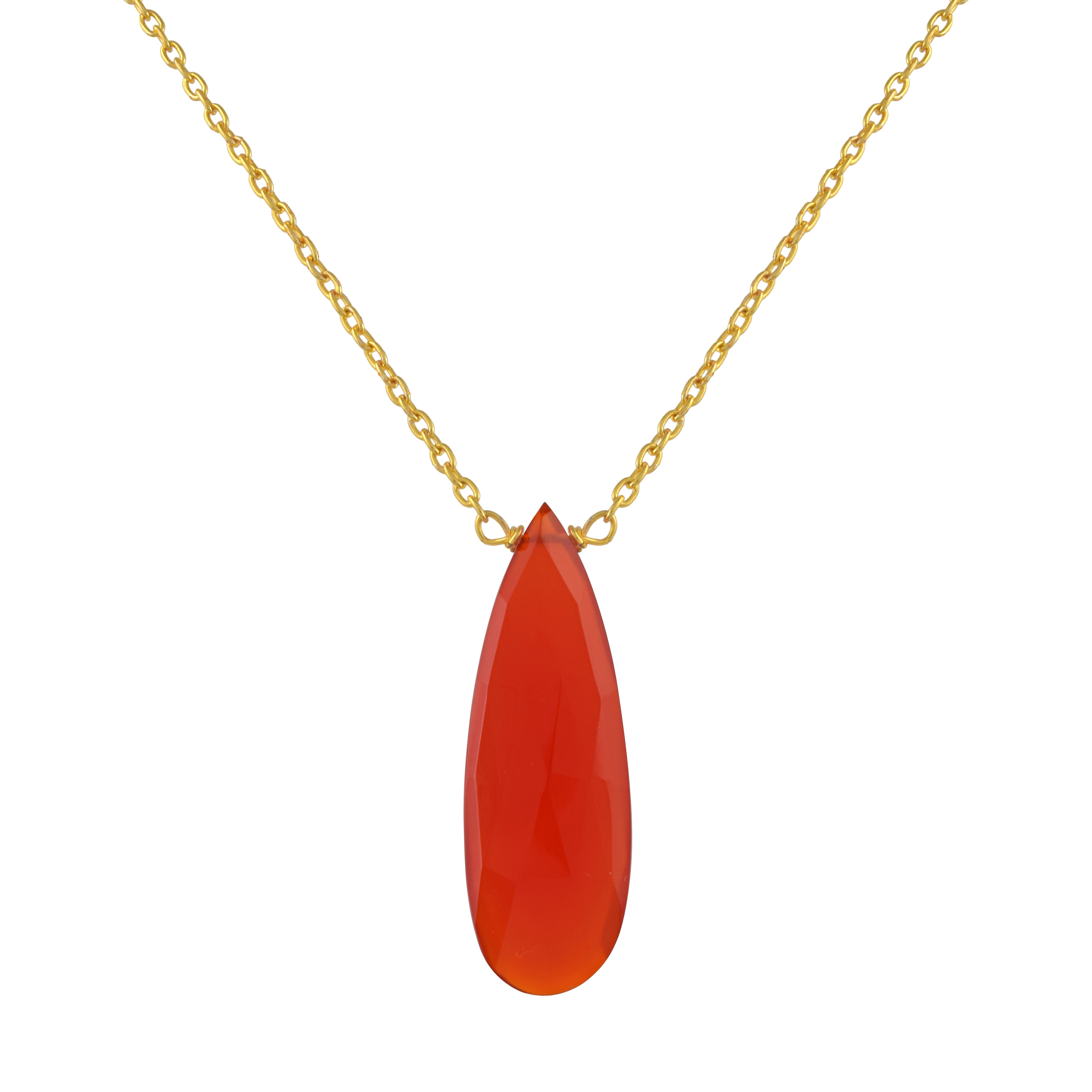 Elegant Sterling Silver Gold Plated Chain Gemstone Necklace, Birthstone Healing Power Jewelry