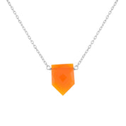 Elegant Sterling Silver Gold Plated Chain Gemstone Necklace, Birthstone Healing Power Jewelry