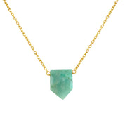 Stunning Gold Plated Sterling Silver Chain Gemstone Necklace, Birthstone Healing Power Jewelry