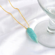 Stunning Gold Plated Sterling Silver Chain Gemstone Necklace, Birthstone Healing Power Jewelry