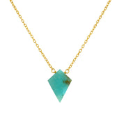 Stunning Gold Plated Sterling Silver Chain Gemstone Necklace, Birthstone Healing Power Jewelry