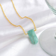 Stunning Gold Plated Sterling Silver Chain Gemstone Necklace, Birthstone Healing Power Jewelry