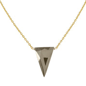 925 Sterling Silver Pyrite Gold Plated Chain Necklace | Natural Gemstone Fine Jewelry | Meditation Stone | Healing Crystals