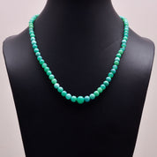 Chrysoprase Gemstone Silver Necklace May Birthstone Jewelry For Promoting Prosperity 