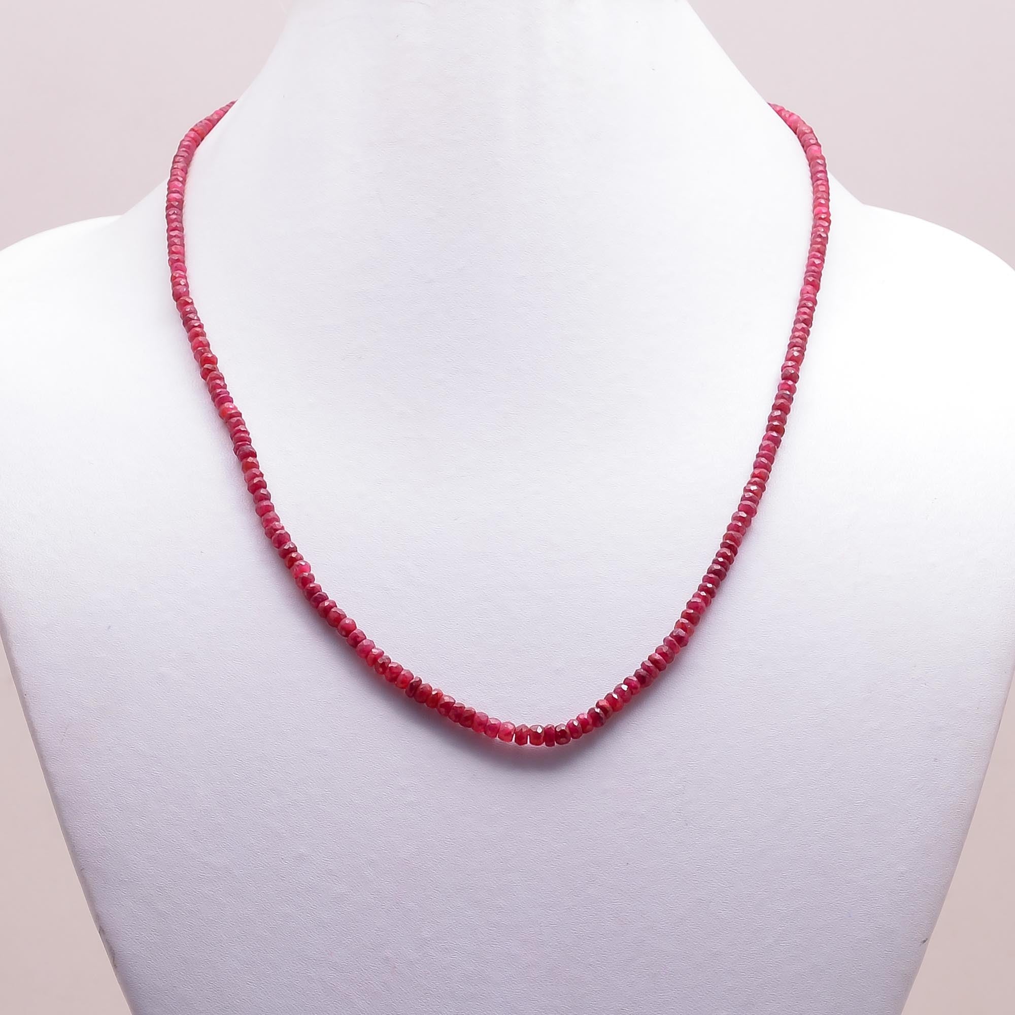 Ruby Gemstone Silver Necklace July Birthstone Jewelry For Passion, Vitality And Strength 