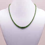 Chrome Diopside Gemstone Silver Necklace Birthstone Jewelry For Emotional Healing 