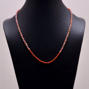 Ethiopian Opal & Carnelian Gemstone Silver Necklace October & July Birthstone Jewelry For Creativity, Passion And Transformation 