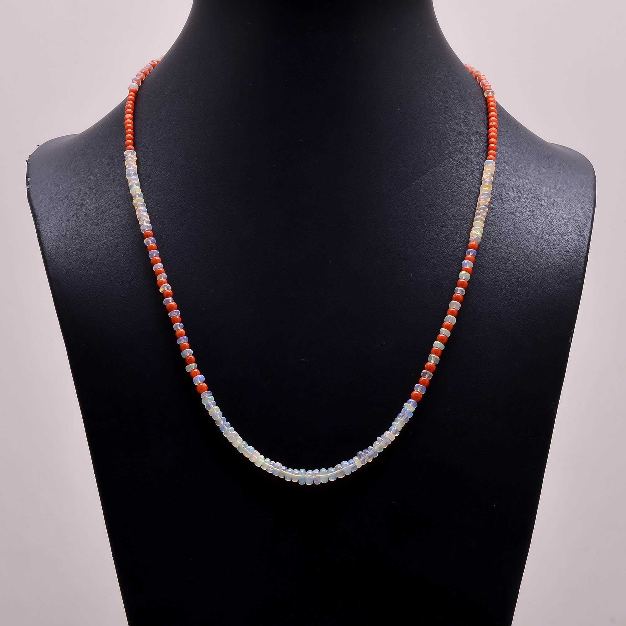 Ethiopian Opal Gemstone Silver Necklace October Birthstone Jewelry For Inspiration 